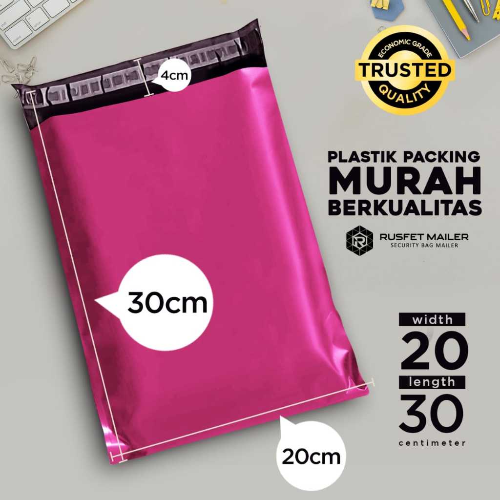 

POLYMAILER AMPLOP PACKING ONLINE TERMURAH - ISI 100 LEMBAR 20 X 30 Red Fanta