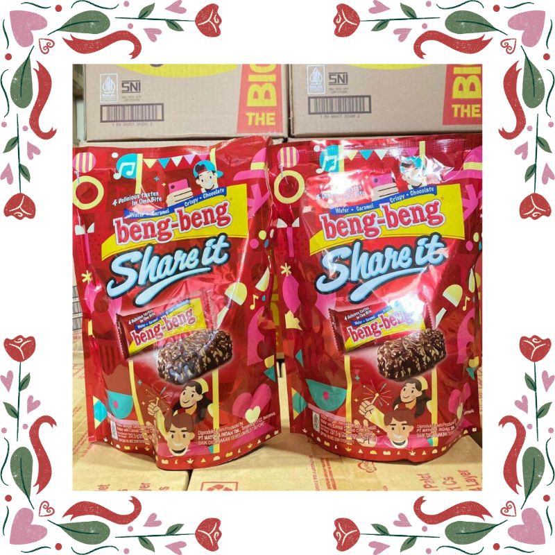 

Beng Beng Share It Big Pack/Wafer Chocolate Crispy 1 Pack Isi 25pcs @37GR