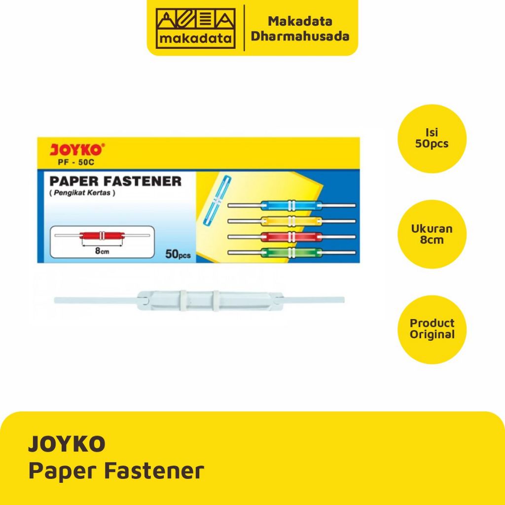 

PAPER FASTENER | ACCO | PENGIKAT KERTAS JOYKO PF-50 (ISI 50 PCS)