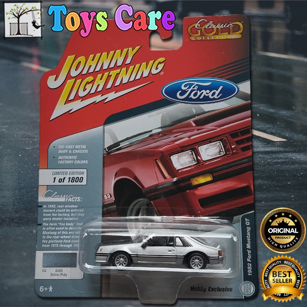 Johnny Lightning 1982 Ford Mustang GT Silver Mijo Exclusive