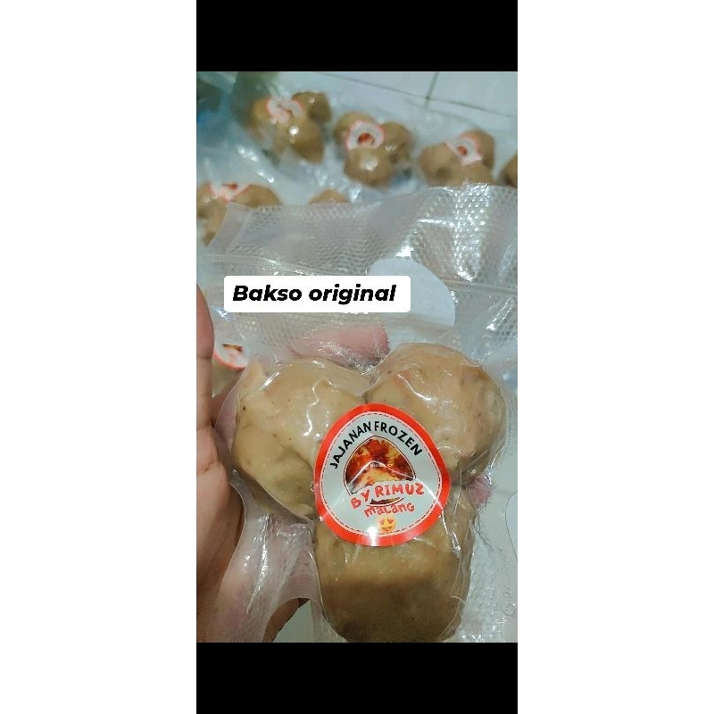 

Bakso varian ori isi 3 pcs Frozen by Rimuz ( Free Sambal )
