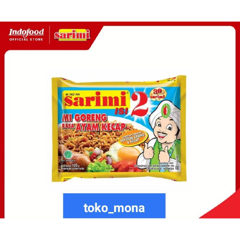 

MIE SARIMI ISI 2 GORENG/AYAM KREMES/BASO SAPI