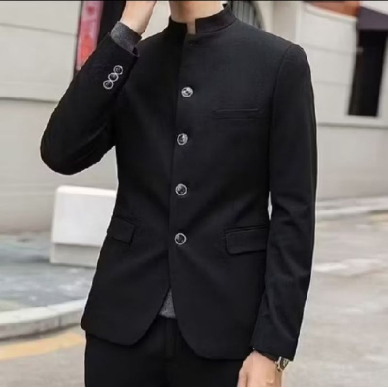 CUCI GUDANG Jas Semi Koko Saku Tutup /Jas Santri/Jas Mandarin Kancing garuda/Jas Koko Pria Mandarin