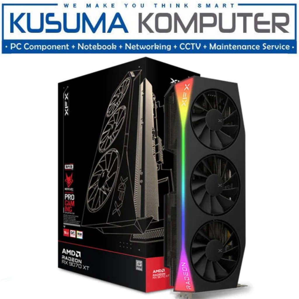 XFX Mercury AMD Radeon RX 9070 XT 9070XT OC Gaming Edition with RGB