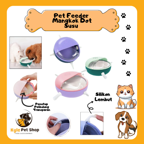 botol susu anak kucing & anjing - Pet feeder bayi kucing anjing 4 dot minum susu Mangkok dot susu an