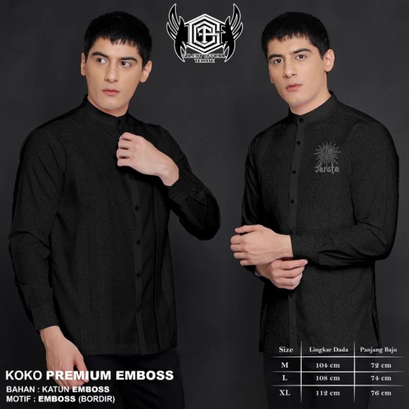 BAJU KOKO PSHT BORDIR // BAJU KOKO PRIA EMBOSS PREMIUM // BAJU KOKO BORDIR SH TERATE // BAJU KOKO PR