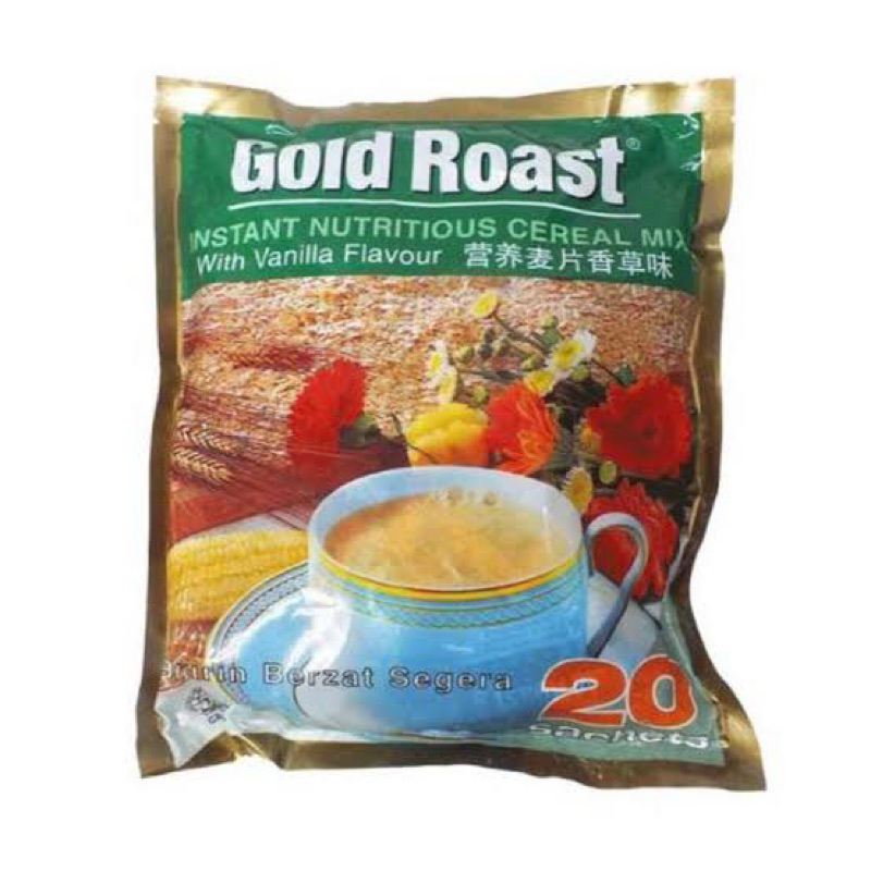 

GOLD ROAST CEREAL [ 1 BUNGKUS @20 SACHET] | GOLD ROAST INSTANT NUTRITIOUS CEREAL MIX COKLAT VANILLA | GOLDROAST SINGAPORE