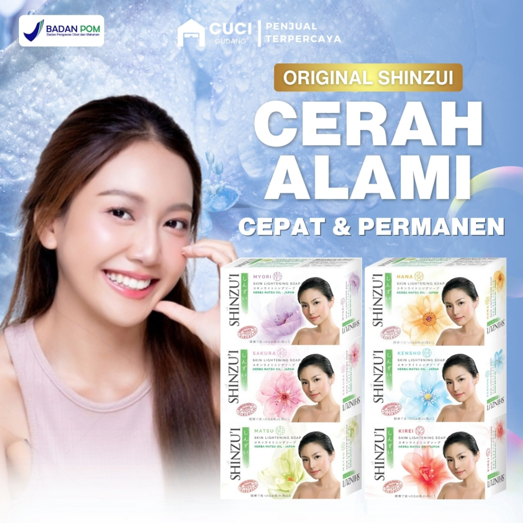 Sabun Pencerah Kulit Badan Sabun Mandi Batang Pemutih Muka Glowing Memutihkan Wangi Tahan Lama Shinz