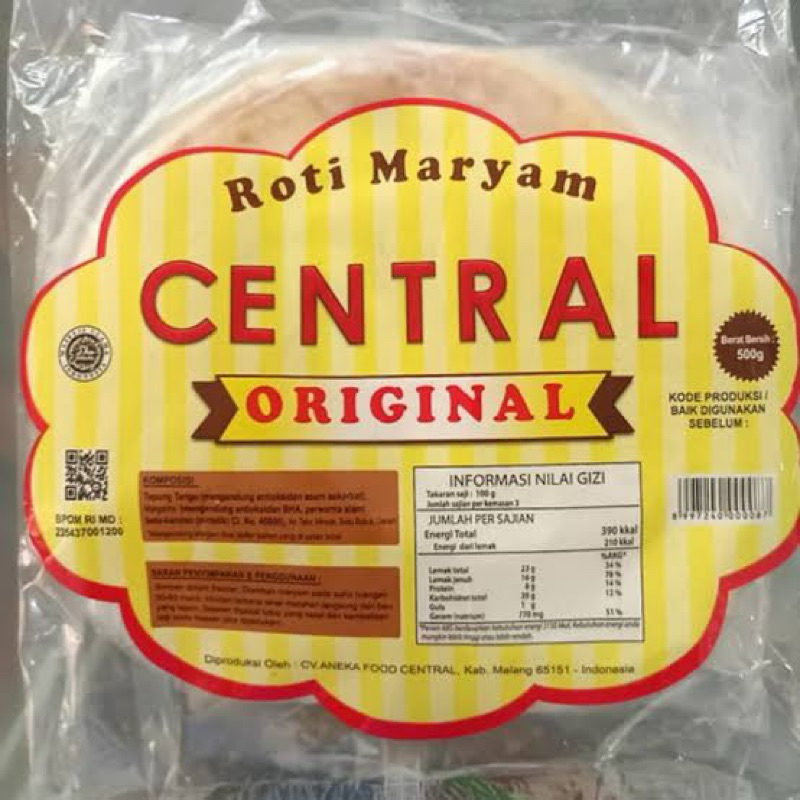 

roti maryam merk central rasa original