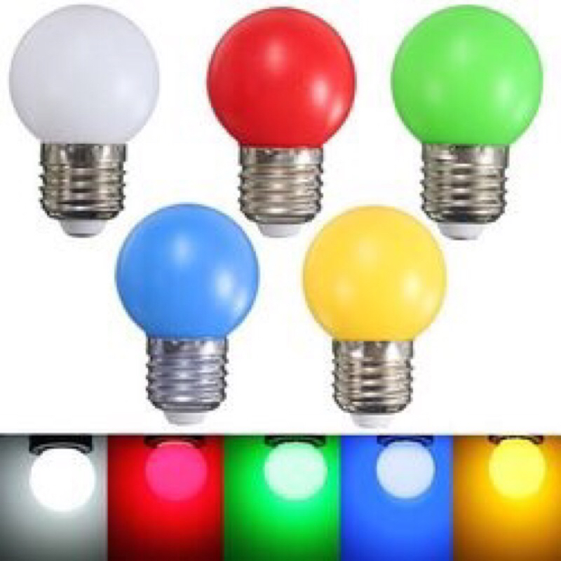 Bohlam LED Dekorasi BULAT BERWARNA LAMPU LED BULB BULAT WARNA WARNI 5 Watt
