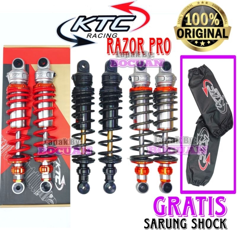 shock ktc racing razor pro 280 320 340 rxking tiger supra shockbreaker belakang w175 jupiter vega z