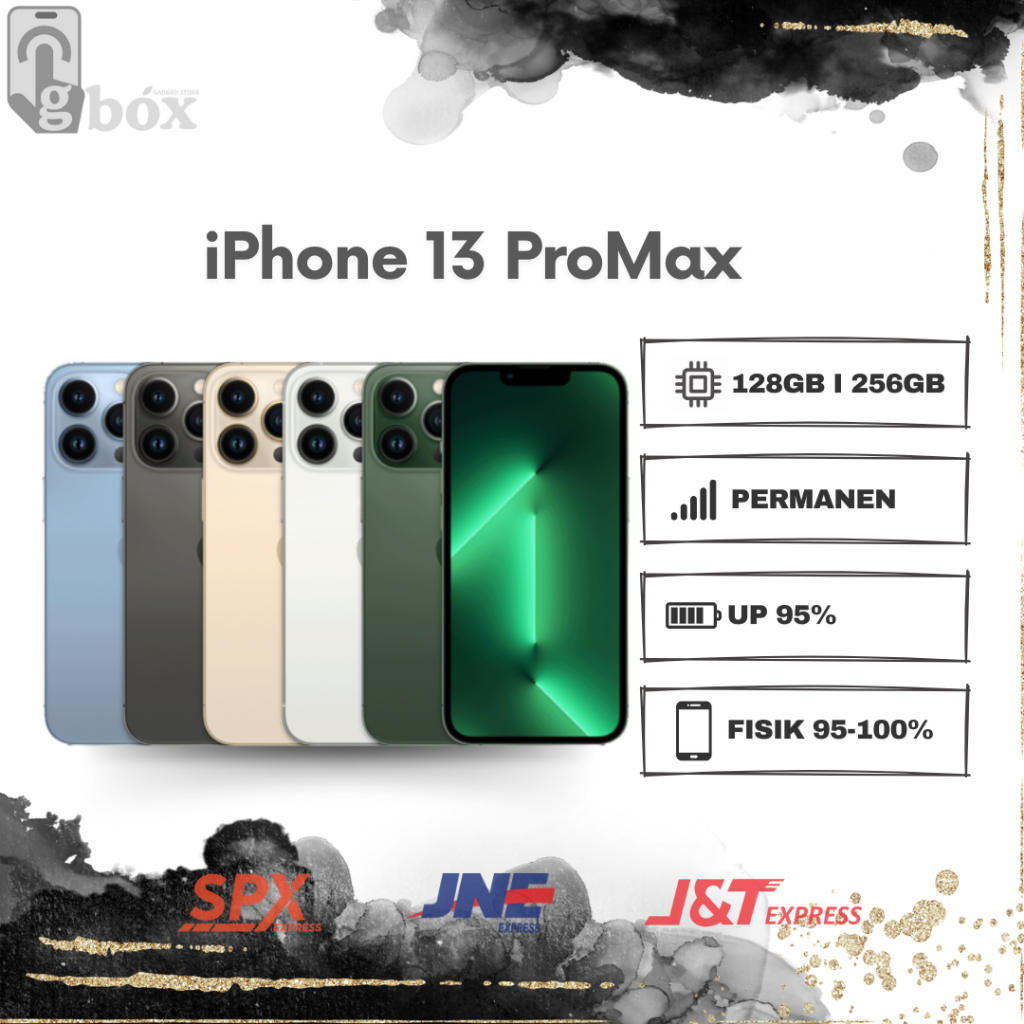 IPHONE 13ProMax 128GB I 256GB WIFI ONLY / IMEI Permanen Beacukai Fullset 100% Mulus