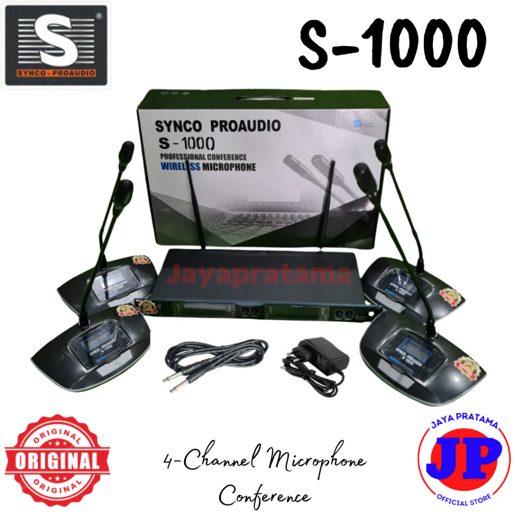Synco Proaudio S1000 4-Channel Microphone Conference Original Mic Podium Meja Synco S-1000