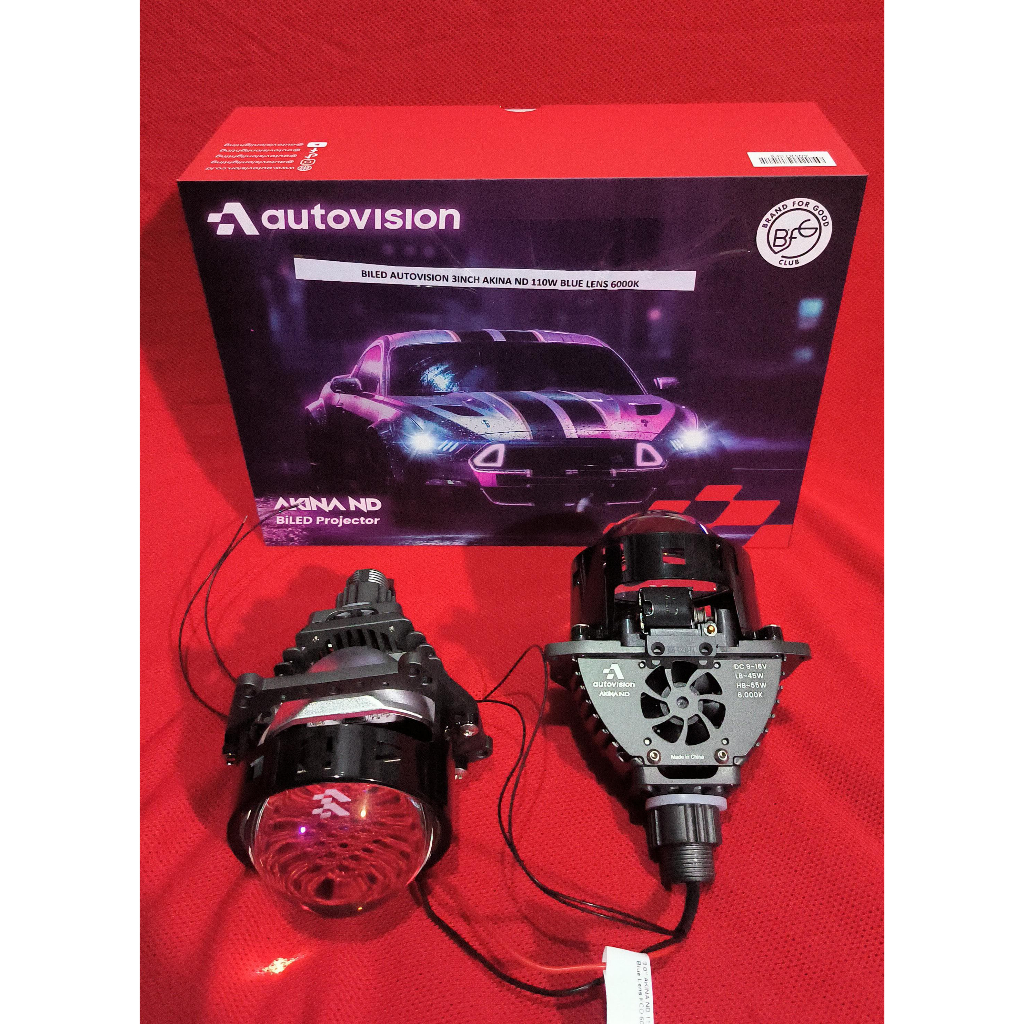 Biled Autovision Akina 3 inch Blue Lens ND 110 Watt Lens 6000K - Autovision Biled Headlamp