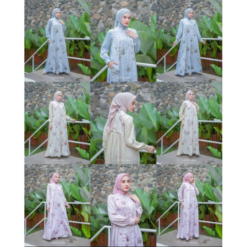 Zalifa Latisa Dress Terbaru. Latisa Dress Gamis Zalifa Terbaru. Gema Raya Zalifa Latisa Series Terba