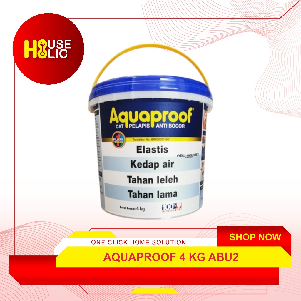 Cat Tembok Aquaproof 4 Kg Abu - abu