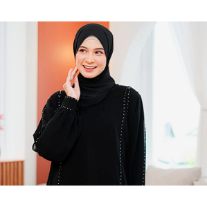 Abaya Hitam Gamis Turkey Bahan Kain Saudi