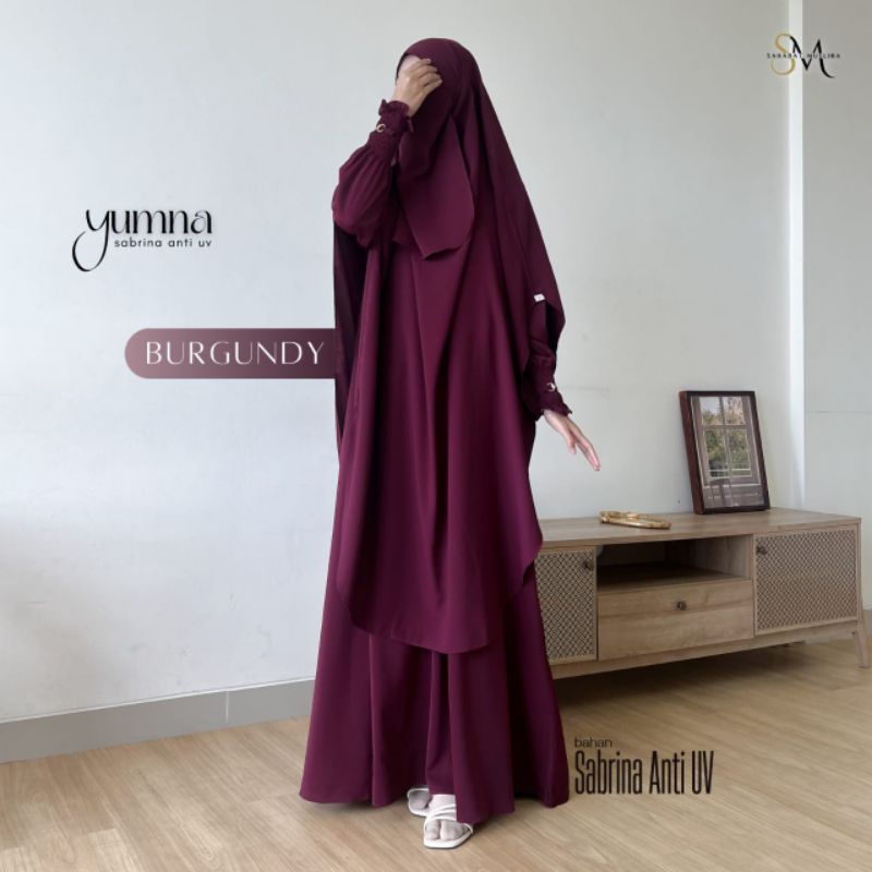 YUMNA Gamis Set French Khimar Jumbo | Gamis Syari | Gamis Terbaru
