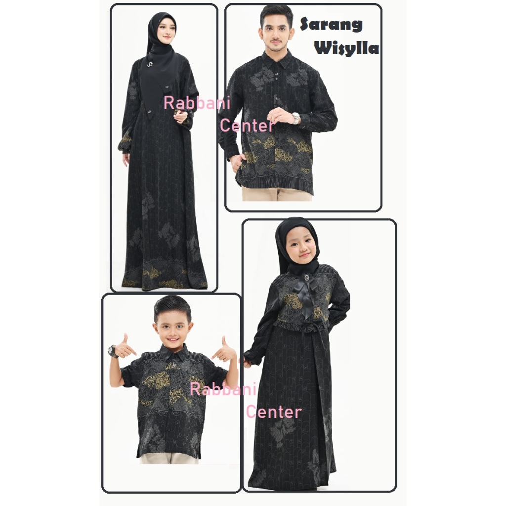 Rabbani - Set Keluarga Sarang Wisylla Kemko Dresslim kemeja koko anak dan dewasa terbaru