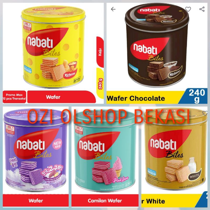 

Nabati Bites Wafer Kaleng 300gr aneka varian enc