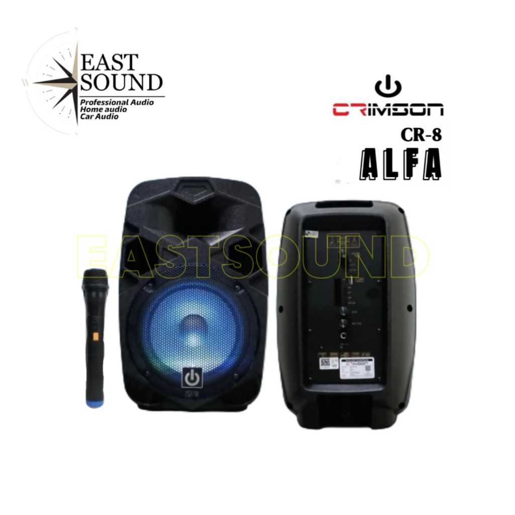 SPEAKER PORTABLE 8 INCH ALFA WIRELESS CRIMSON