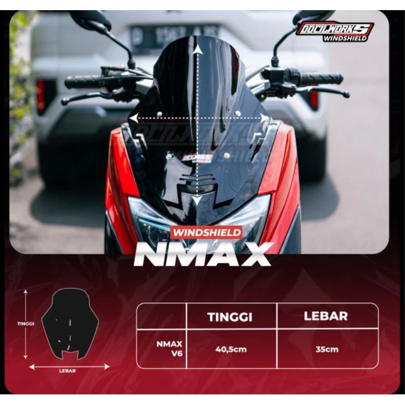 Visor Windshield Model TDR V6 Nmax New Nmax 2020