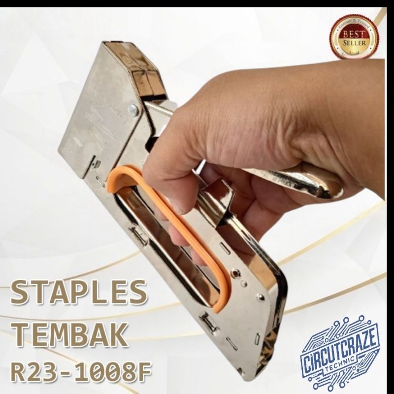 

GrosirAuto Staples Tembak Staple Gun Tacker Jok Motor Steples Stepler Tembak Besi Kuat