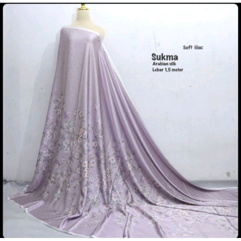 Kain arabian silk motif SUKMA//Kain gamis meteran//baju seragaman keluarga//drees pesta kekinian//el