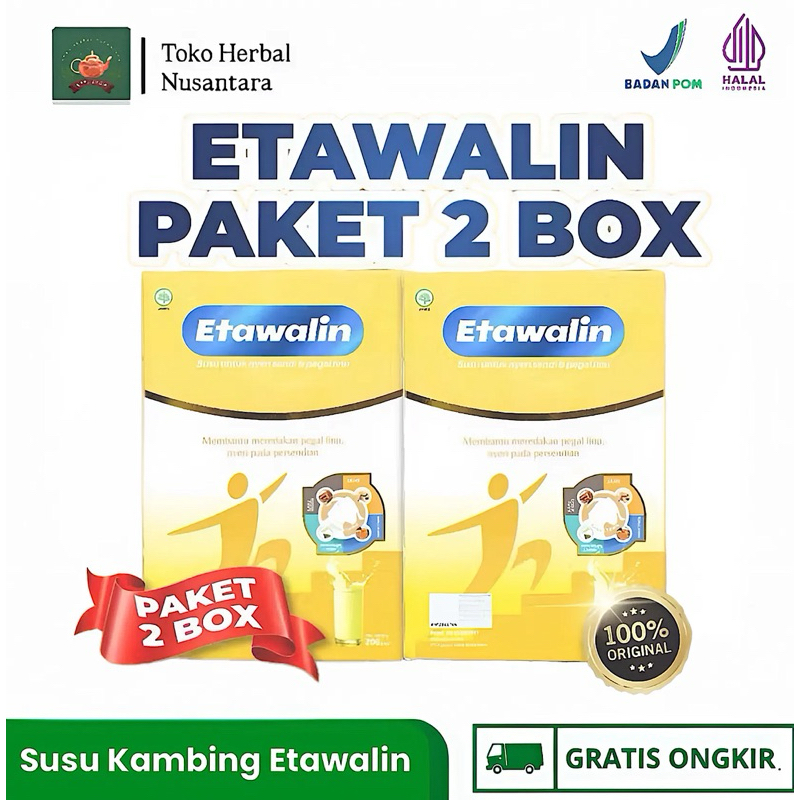 

Susu Etawalin - Paket 2 Box Untuk Atasi Asam Urat Radang Nyeri Sendi Pegal Linu