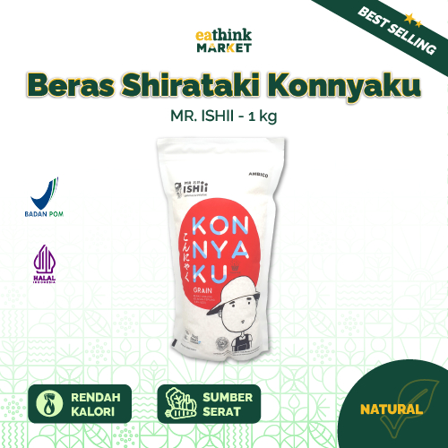 

Beras Shirataki Konnyaku Grain Rendah Kalori - MR. ISHII 1 kg