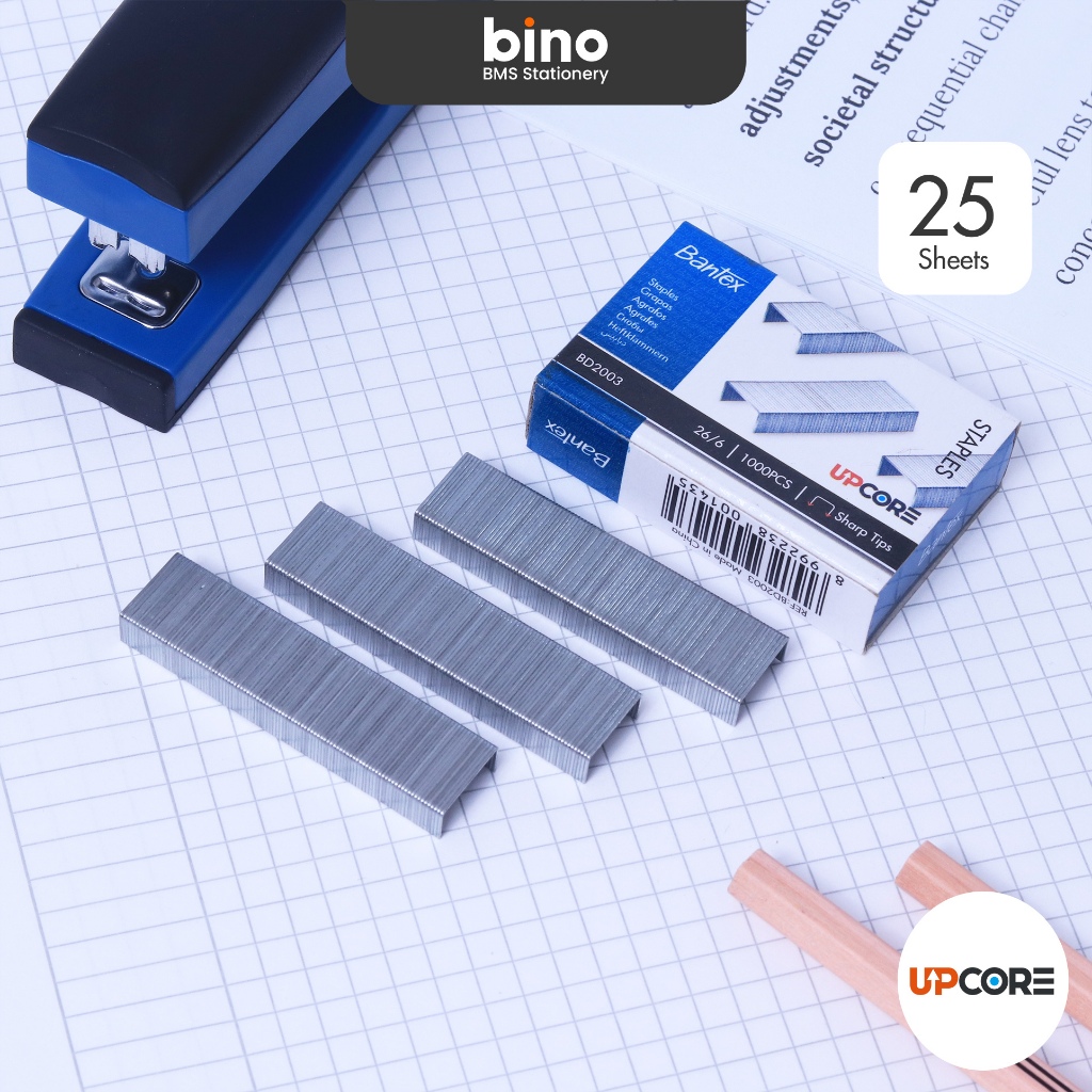 

[BMS Surabaya] Bantex Staples 26/6 Ujung Tajam Anti Karat | Untuk 30 Lembar Kertas | Isi 1000 Pcs