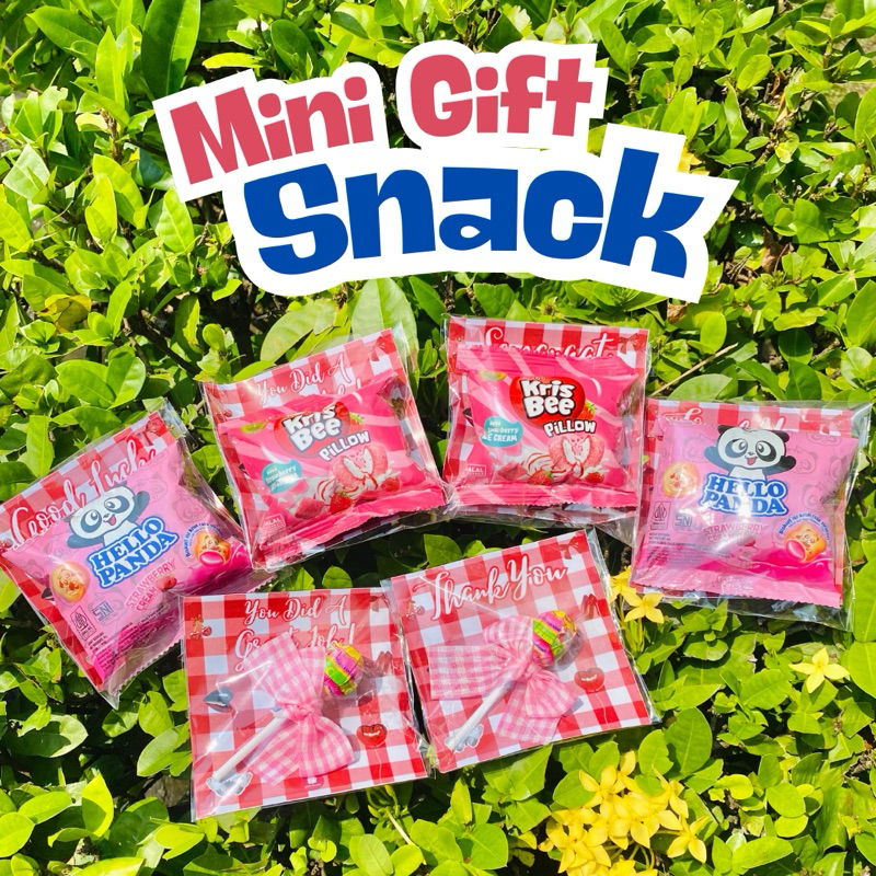 

Mini Snack Gift Free Custom Teks Ucapan Murah Pink & Biru