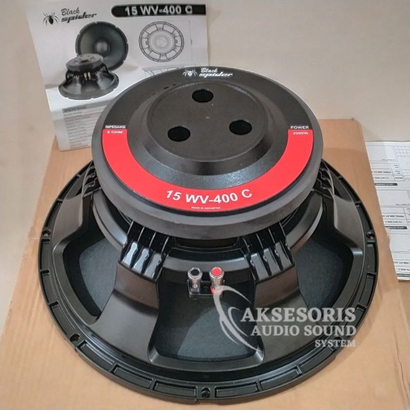 Speaker Black spider 15WV 400C Coil 4inch 1000 Watt Subwoofer Kualitas bagus
