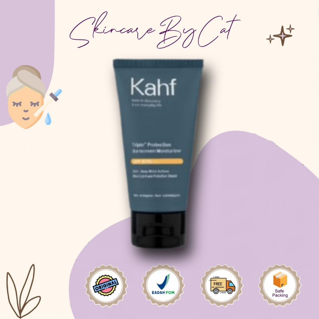 Sunscreen Kahf Triple+ Protection Moisturizer SPF 30 PA+++ | Sunscreen Pria | Sunscreen