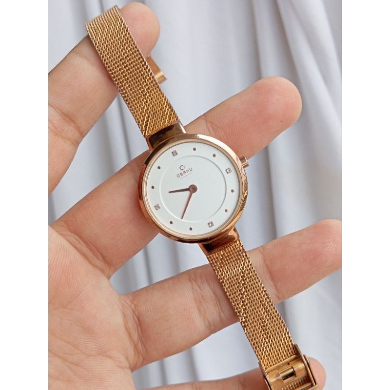 preloved obaku denmark rose gold tone