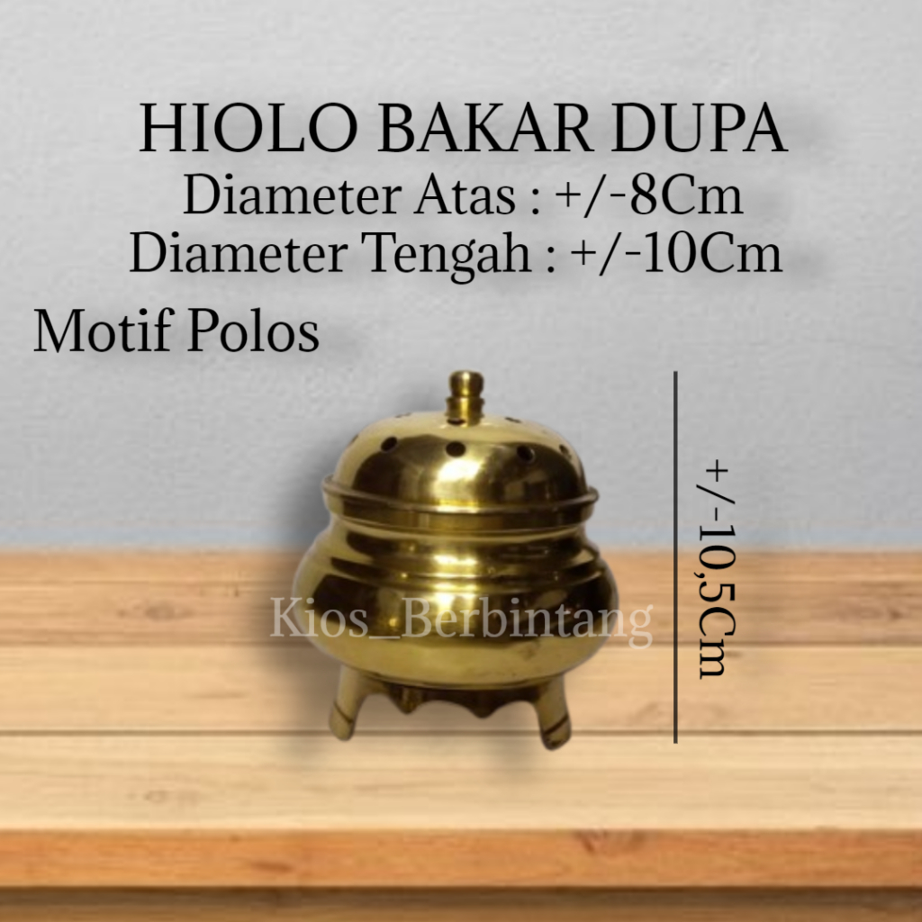 Hiolo Bakar Dupa Hiolo Kuningan Motif Polos 1 Pcs