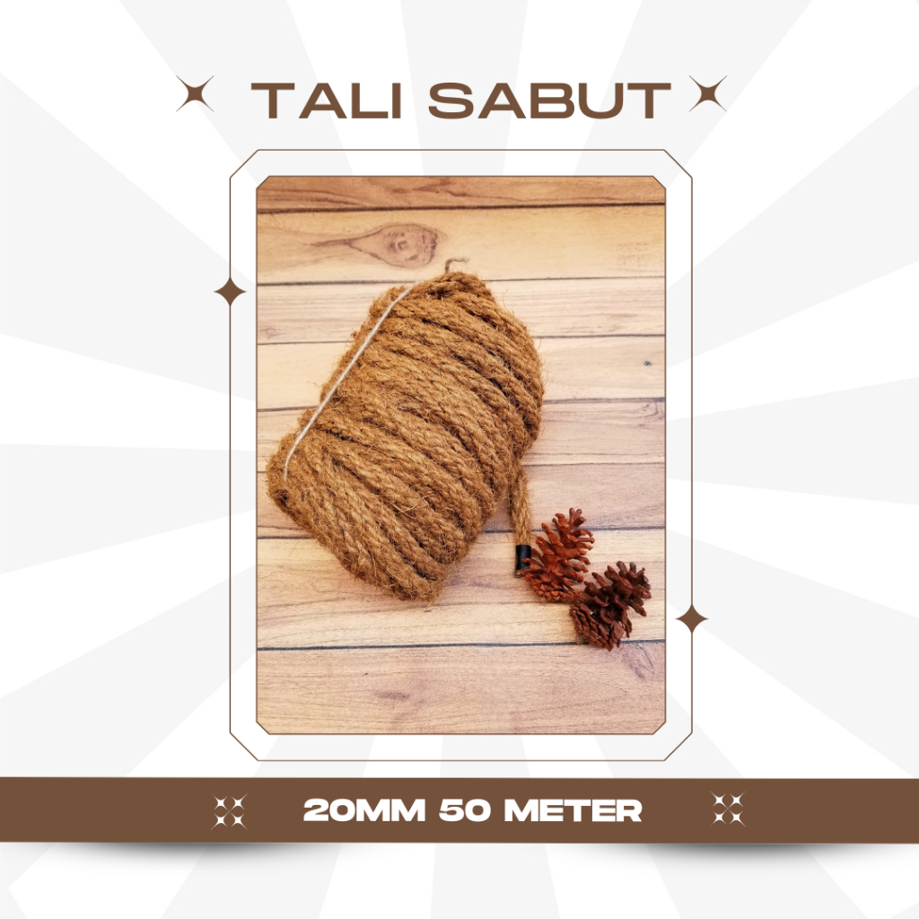 

Tali Sabut Kelapa 20MM 50 Meter tali tambang sabut kelapa sepet tali sabut kelapa jumbo untuk ikat bambu