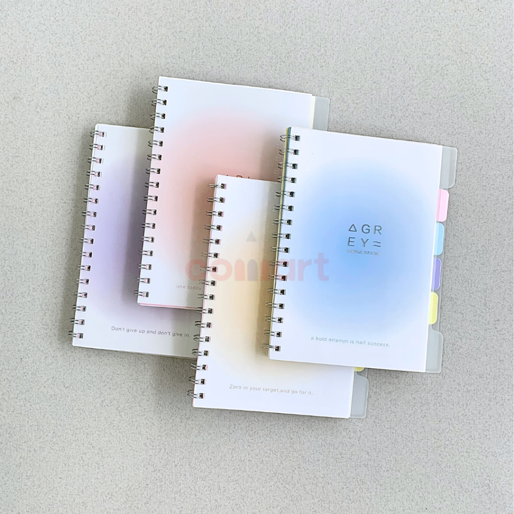 

Buku Catatan Notebook Spiral Transparant Simple Pastel Plus Divider Loose Leaf A5 - Binder 360 Derajat Spiral Notebook Aesthetic Stationery