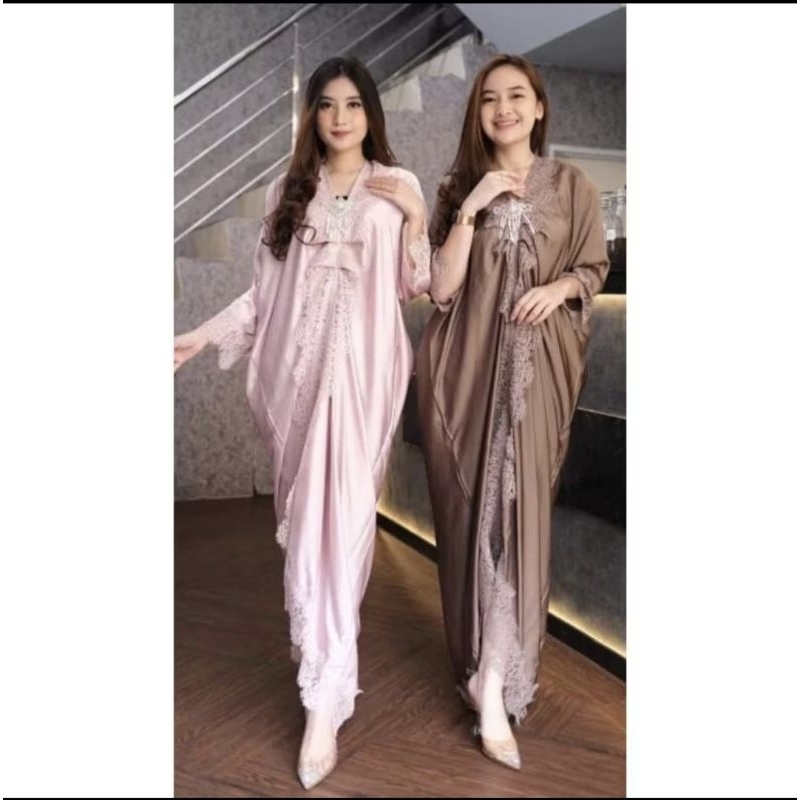Kaftan Renda Raya Baju lebaran Kaftan lebaran baju pesta