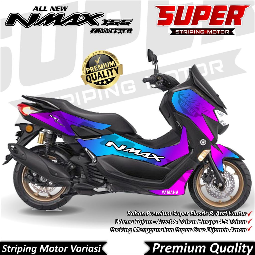 Stiker Nmax New 2020 - 2022 Anti Luntur keren Striping Nmax New 2020 - 2022 Striping Yamaha Nmax New