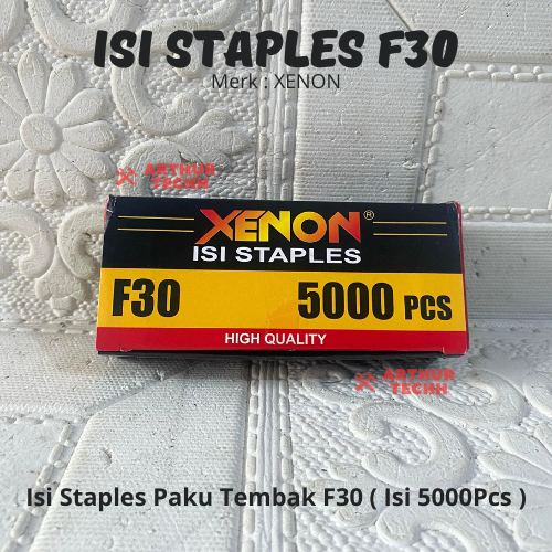 

XENON Isi Staples Mesin Paku Tembak - F30 | Refill Air Nailer Staples F30 High Quality