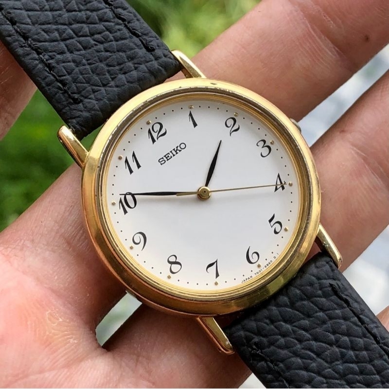 Seiko Breguet Dial Numeric Index Gold Mirip Seiko Dolce