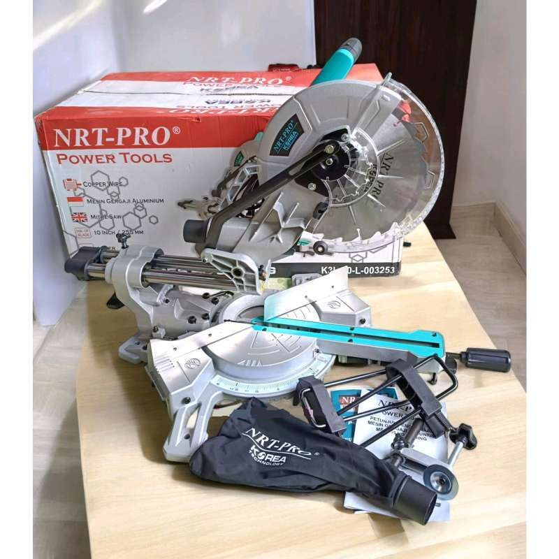 NRT-PRO 10 Inch Miter Saw Sliding With Laser - Gergaji Kayu - Aluminium Dorong 1055 HD