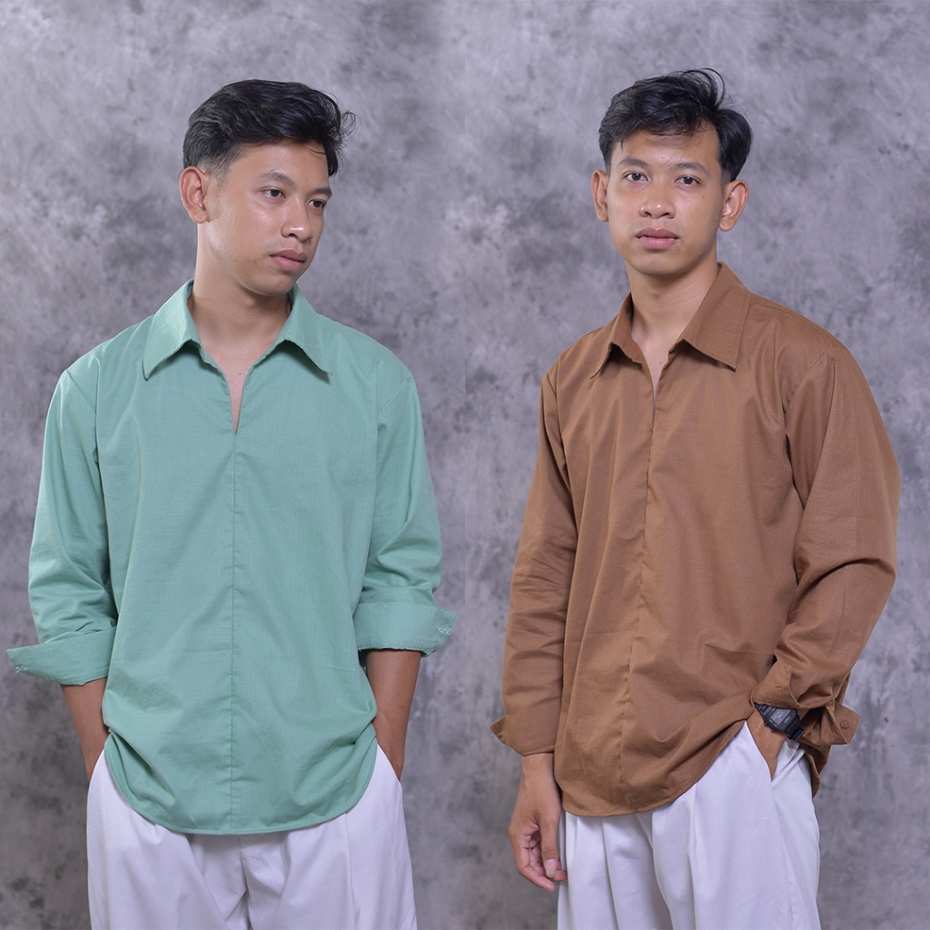 Kemeja Oversize Pria Lengan Panjang - Kemeja Pria Korean Style - CASICO Zico Shirt