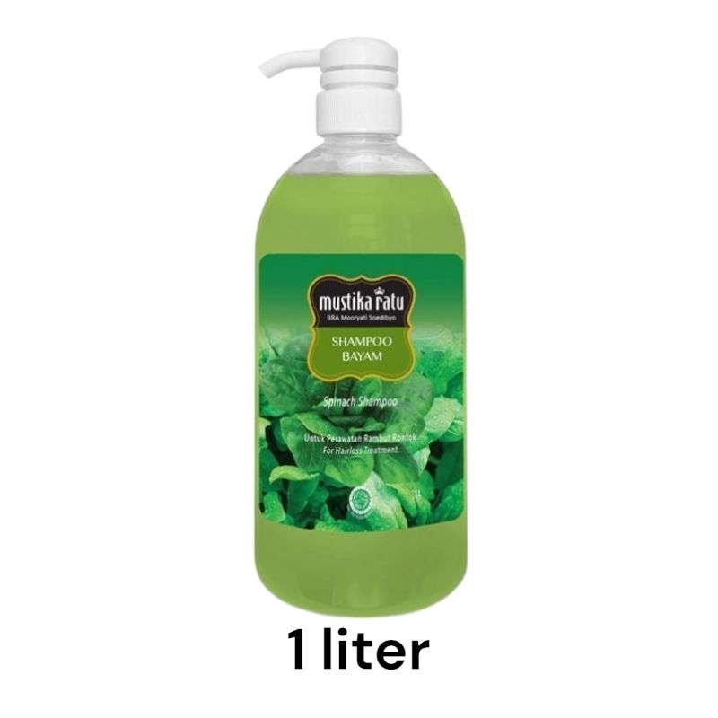 mustika ratu shampoo bayam 1 liter