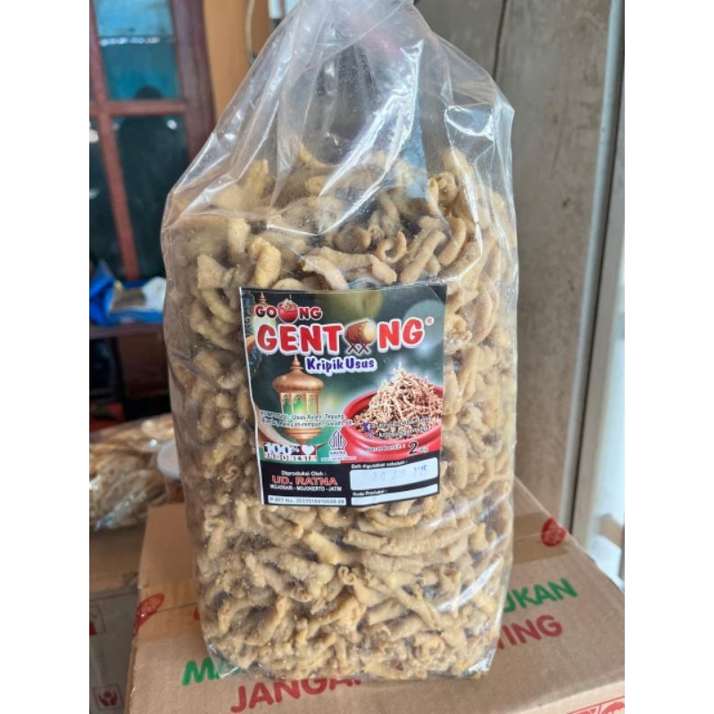 

kripik Usus Cap GENTHONG gurih renyak bersih free buble wrap