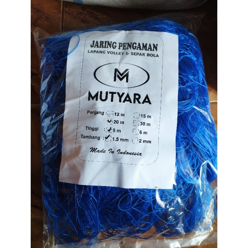 20x5 jaring pagar pengaman lapangan voli sepak bola 1,5mm
