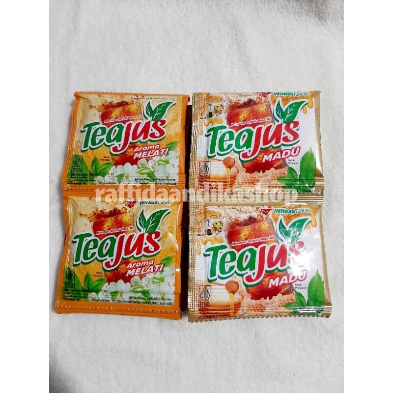 

Teajus renceng | Teajus Aneka Rasa | 1 Renceng Isi 10 Pcs