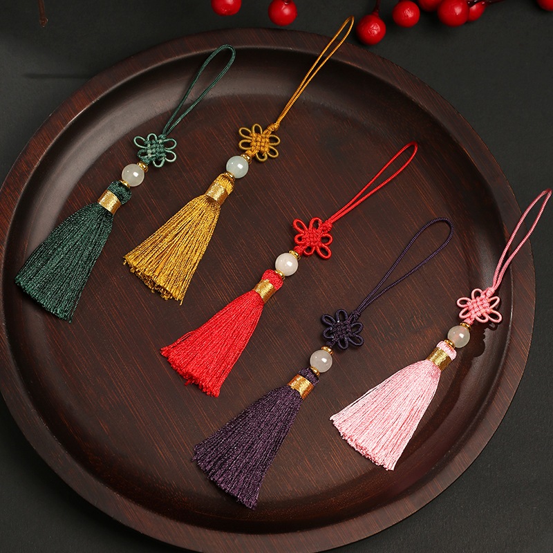 

1 Buah Tassel Hampers/Charm/Hiasan Multifungsi/DIY Chinesse Knot - MUTIARA PUTIH - City Beads