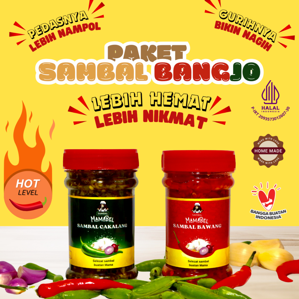 

Sambal Mamabel - paket sambal bangjo (sambal bawang dan cakalang ijo) - sambel pedas